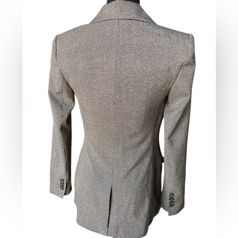 Express Women's Charcoal Brown Tan Blazer - Picture 2 of 7